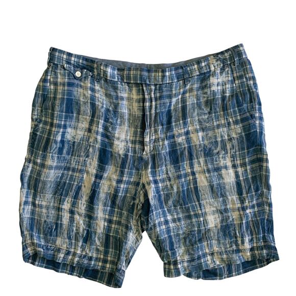 Polo Ralph Lauren Men's Size 40 Classic Fit 9'' Indian Madras Linen Shorts - Picture 1 of 15